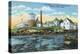 Boothbay Harbor, ME - View of a Fish Hatchery, Lobster Rearing Station-Lantern Press-Stretched Canvas