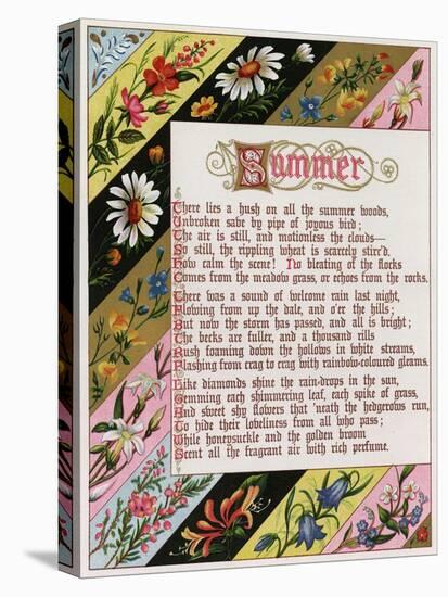 Border Showing Summer-Blanche de Montmorency Conyers Morrell-Stretched Canvas