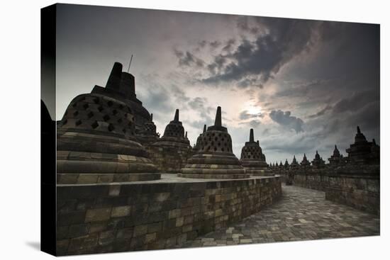 Borobudur Temple, a World Heritage Site in Central Java-Alex Saberi-Premier Image Canvas