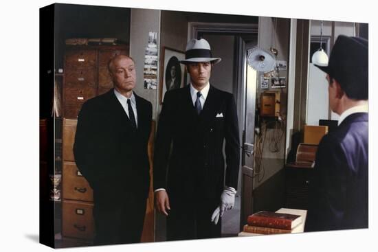 Borsalino and Co by Jacques Deray with Daniel Ivernel and Alain Delon, 1974 (photo)-null-Stretched Canvas