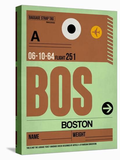 BOS Boston Luggage Tag 1-NaxArt-Stretched Canvas