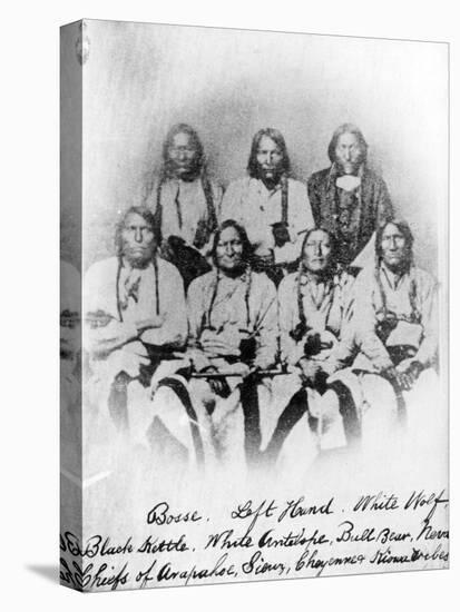 Bosse, Left Hand, White Wolf, Black Kettle, White Antelope, Bull Bear, Neva: Chiefs of Arapahoe,…-null-Premier Image Canvas