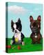 Boston and Frenchie-Brian Rubenacker-Stretched Canvas