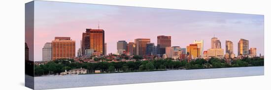 Boston Charles River Sunset Panorama with Urban Skyline and Skyscrapers-Songquan Deng-Premier Image Canvas
