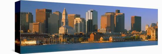 Boston Harbor from South Boston, Sunrise, Massachusetts-null-Stretched Canvas