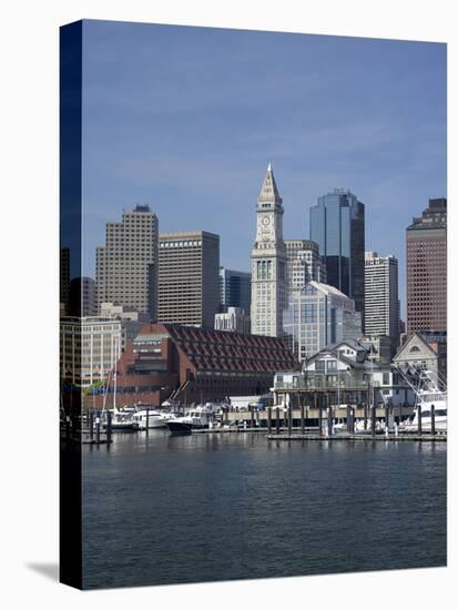 Boston Harbor, Long Wharf, Boston, Massachusetts, New England, Usa-Jim Engelbrecht-Premier Image Canvas