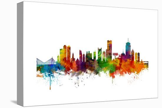 Boston Massachusetts Skyline-Michael Tompsett-Stretched Canvas