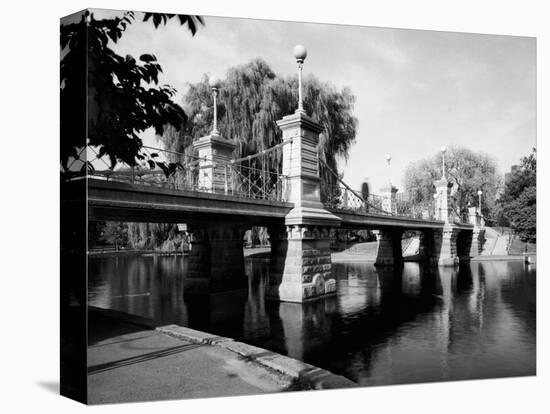 Boston Public Garden Suspension Bridge-null-Stretched Canvas