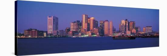 Boston Skyline in Evening-null-Stretched Canvas