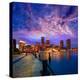 Boston Sunset Skyline from Fan Pier in Massachusetts USA-holbox-Premier Image Canvas