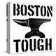 Boston Tough White-SM Design-Stretched Canvas