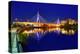 Boston Zakim Bridge Sunset in Bunker Hill Massachusetts USA-holbox-Premier Image Canvas