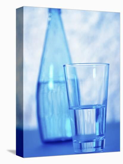 Bottle and glass of water-null-Premier Image Canvas