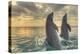 Bottlenose Dolphins, Caribbean Sea, Roatan, Bay Islands, Honduras-Stuart Westmorland-Premier Image Canvas