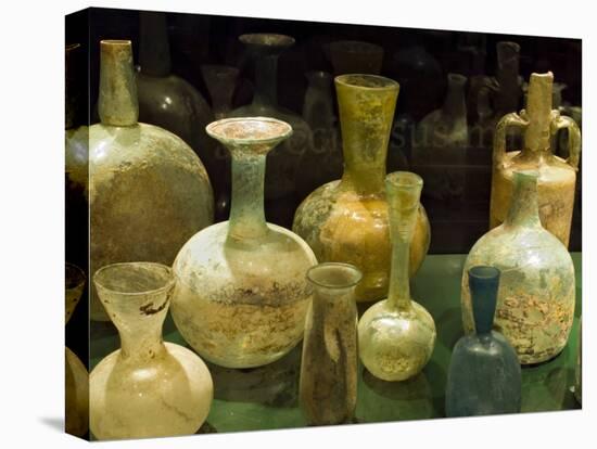 Bottles and jugs for wine, Museo de la Cultura del Vino, Briones Village in La Rioja, Spain-Janis Miglavs-Premier Image Canvas