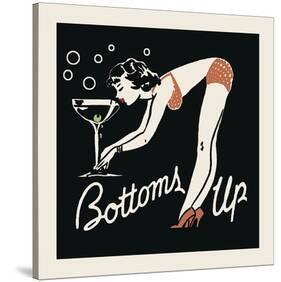 Bottoms Up-Retro Series-Stretched Canvas