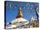 Boudhanath Stupa and Prayer Flags, Kathmandu, Nepal.-Ethan Welty-Premier Image Canvas