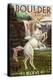 Boulder, Colorado - Unicorn Scene-Lantern Press-Stretched Canvas