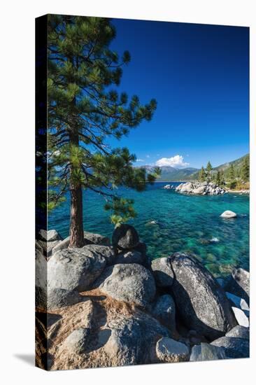 Boulders and cove at Sand Harbor State Park, Lake Tahoe, Nevada USA-Russ Bishop-Premier Image Canvas