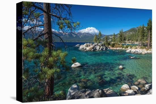 Boulders and cove at Sand Harbor State Park, Lake Tahoe, Nevada, USA-Russ Bishop-Premier Image Canvas