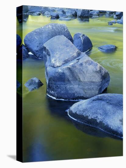 Boulders and Reflection, Little Salmon River, Idaho, USA-Charles Gurche-Premier Image Canvas