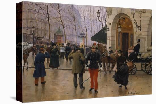 Boulevard Des Capucines at the Site of Theater Du Vaudeville, 1889-Jean Béraud-Premier Image Canvas