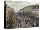 Boulevard Monmartre in Paris-Camille Pissarro-Stretched Canvas