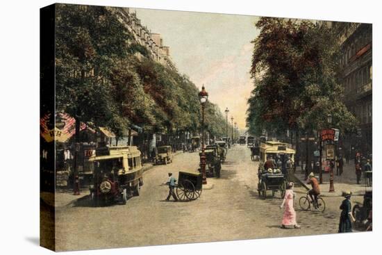 Boulevard Montmartre, Paris, 1910-null-Premier Image Canvas