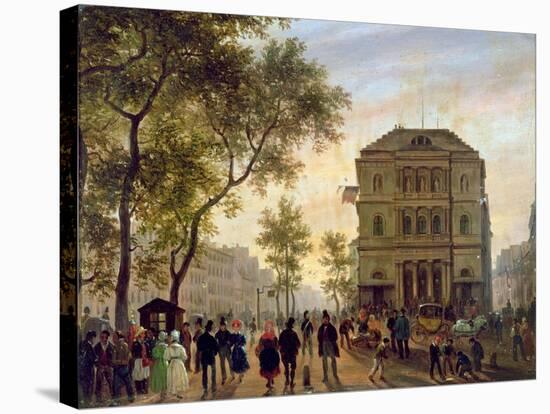 Boulevard Saint-Martin and the Theatre De L'Ambigu, 1830-Guiseppe Canella-Premier Image Canvas