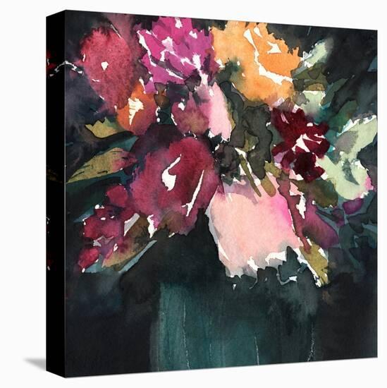 Bouquet Noir I-Annie Warren-Stretched Canvas