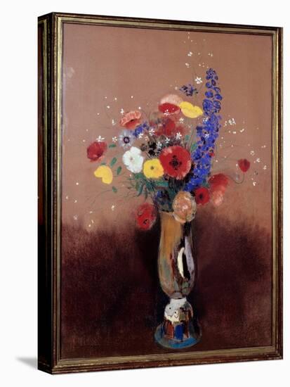 Bouquet of Flowers from the Fields. Painting by Odilon Redon (1840-1916), 1912. Pastel Painting. Di-Odilon Redon-Premier Image Canvas