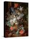 Bouquet of Flowers in a Landscape-Jan van Huysum-Premier Image Canvas