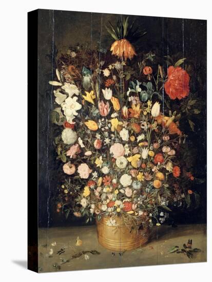 Bouquet of Flowers in a Wooden Vase, 1603-Jan Brueghel the Elder-Premier Image Canvas