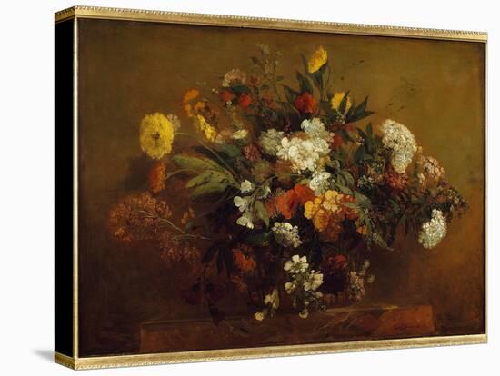 Bouquet of Flowers. Painting by Eugene Delacroix (1798-1863), 19Th Century. Oil on Canvas. Dim: 0,6-Ferdinand Victor Eugene Delacroix-Premier Image Canvas