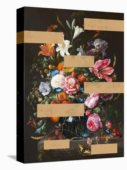 Bouquet of Vintage Oil Painting Flowers, Modern Collage-The Art Concept-Premier Image Canvas