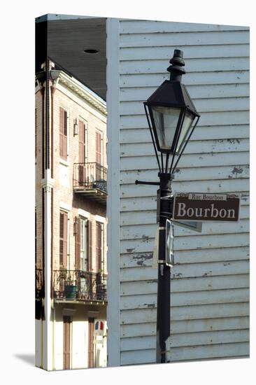 Bourbon Street, New Orleans, Louisiana Bent Street Lamp-Natalie Tepper-Stretched Canvas