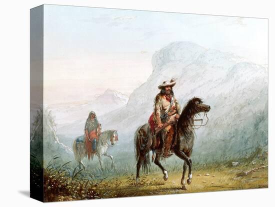 Bourgeois Walker and His Squaw, 1837-Alfred Jacob Miller-Premier Image Canvas