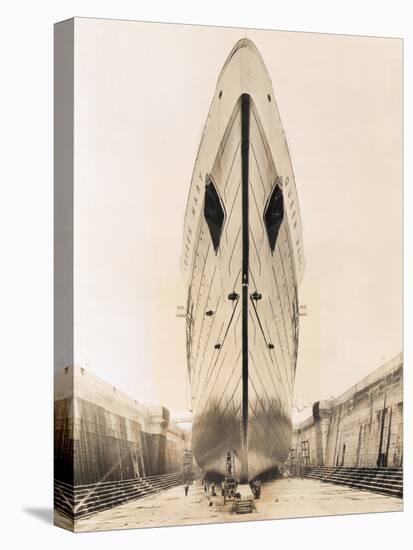 Bow of Queen Mary in Drydock-null-Premier Image Canvas