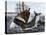 Bow of the Ship "Essex" Striking a Whale-null-Premier Image Canvas