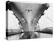 Bow of the USS Saratoga Warship-Arthur Sasse-Premier Image Canvas