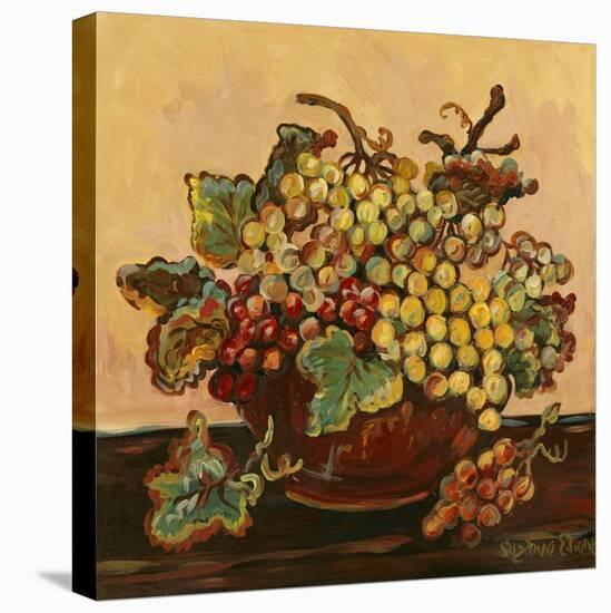 Bowl of Grapes-Suzanne Etienne-Stretched Canvas