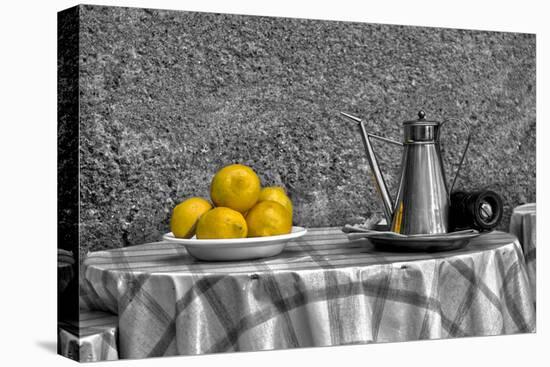 Bowl of Lemons-null-Stretched Canvas