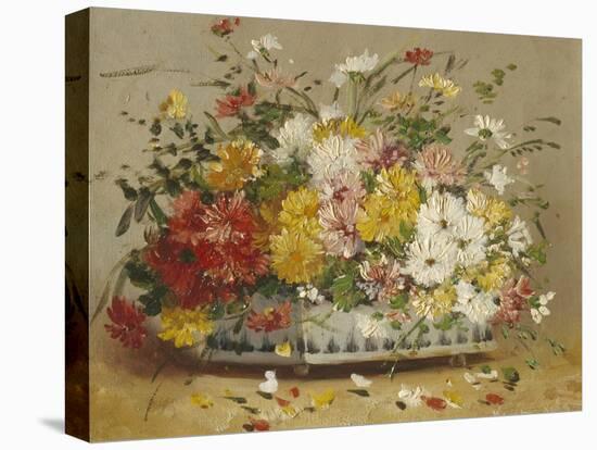 Bowl of Summer Flowers-Eugene Henri Cauchois-Premier Image Canvas