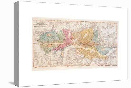 Bowles's Two Sheet Plan of the Cities of London and Westminster with the Borough of Southwark-English School-Premier Image Canvas