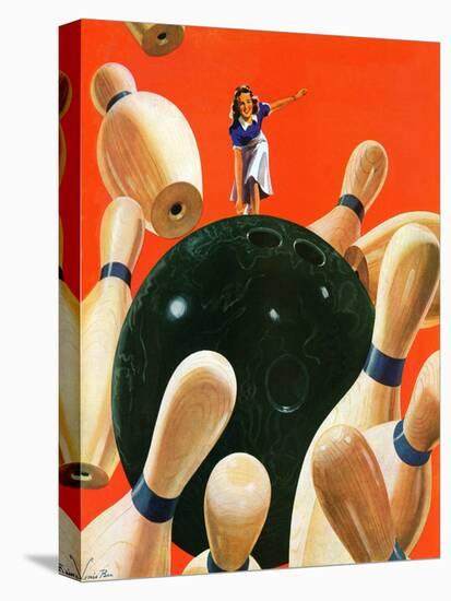 "Bowling Strike," March 15, 1941-Lonie Bee-Premier Image Canvas