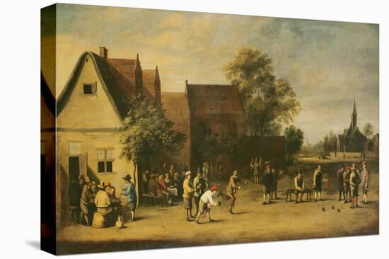 Bowls Players on a Village Green-Thomas van Apshoven-Premier Image Canvas