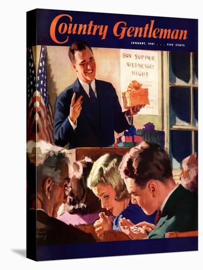 "Box Supper Night," Country Gentleman Cover, January 1, 1941-null-Premier Image Canvas