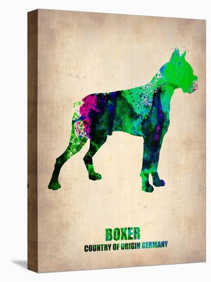 Boxer Poster Poster-NaxArt-Stretched Canvas