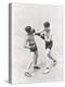 Boxer Throwing a Right Hook-null-Stretched Canvas