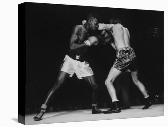 Boxers Competing in Golden Gloves Bout, 1940-Gjon Mili-Premier Image Canvas